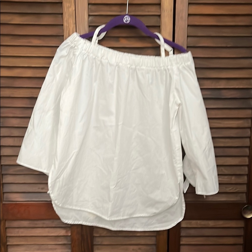 White Off-Shoulder Blouse